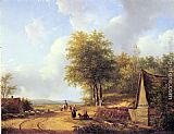 Andreas Schelfhout Famous Paintings - The Country Road